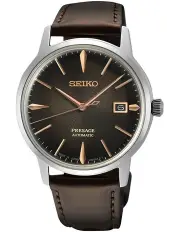 [Seiko] Presage Modern Cocktail Leather Automatic SRPJ17J Watch In Brown