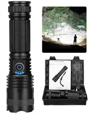 Flashlights High Lumens, 990000 Lumens LED Flashlight Rechargeable, 5 Modes, ...
