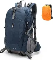 buffup Waterproof hiking backpack 40L, trekking backpack with rain cover, travel daypack, suitable for outdoor activities, camping, and travel.