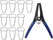 YaSao Miter Clamp Pliers, Spring Clamp Pliers with 10 Miter Clamps Woodworking Tool Miter Pliers and Clips for Frames Moldings Wooden Composite Miter Corners