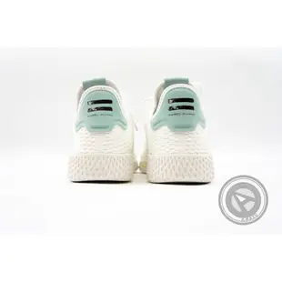 【A-KAY0】ADIDAS 女 X PHARRELL PW TENNIS HU J 編織 白綠米白【CP8878】