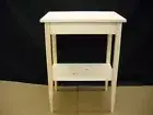 Unfinished 22"x15" Deep Console Pine Table w/Half Tapered Legs Centered Shelf