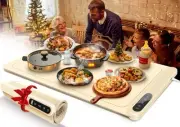 Upgraded Food Warming Mat with Light,Warming Mat for Food,Electric Warming Tr...