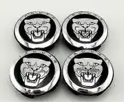 Sztxj Set of 4 Wheel Center Caps HUB CAP Black 59mm for JAGUAR X TYPE XK XF XJ XJ8 XJ6