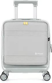 [biaggi] Runway Hybrid Expandable Underseat Carry-On – Lightweight TSA-Approved Polycarbonate Travel Bag, Perfect for Getaways & Long Weekends, Grey, Expandable Underseater