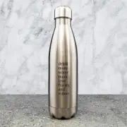Simple Message Steel Drink Bottle
