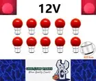 10 x Red 12v B22 1W LED Bubble Globe Frosted Red Lens for sign party (10pcs)