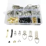 415Pcs Picture Hangers Assortment Kit with Screws Photo Hanging Hardware D-Ring