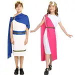 🔥現貨下殺🔥萬聖節服裝兒童男羅馬女神希臘女王COS長裙兒童女希臘羅馬服裝