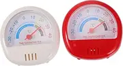 BIUDECO 2 Pcs Practical Refrigerator Temperature Gauge Portable Thermometers for Fridge and Freezer Scale Design Smooth Surface Easy Observation