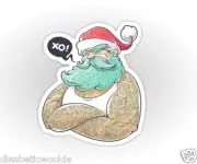 Tattoo Hipster Santa Clause Christmas HoHoHo Sticker decal car laptop scrapbook
