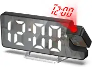 AMIR Projection Alarm Clock Bedroom, 7.9 in Projector Clock on Ceiling, Alarm Cl