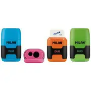 Milan Compact Duo 2 Hole Sharpener and Eraser Assorted