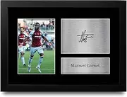 HWC Trading FR A4 Maxwell Cornet Burnley Gifts Printed Signed Autograph Picture for Football Fans and Supporters - A4 Framed