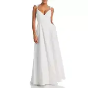 Andrea Iyamah Women's Vola Maxi Dress in Ivory Cotton XS white