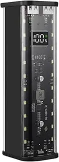 No Welding Powerbank Shell,22.5W Batteries Case Storage Box - Transparent Portable 2 USB Ports Powerbank Sleeve
