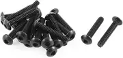 uxcell 3/16inch-24x1inch Button Head Hex Socket Cap Screw Bolt 20pcs