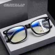 CRIXALIS Square Multifocal Progressive Reading Glasses Men Fashion With Diopters