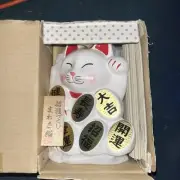 Maneki Cat Piggy Bank White