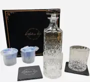 Lighten Life Whiskey Decanter Set in Gift Box 11. New w/ Misprint.