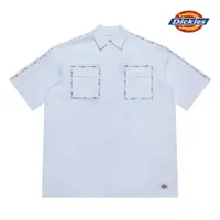 在飛比找蝦皮商城優惠-Dickies男款白色斜紋織帶裝飾短袖襯衫|DK010208