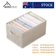 6/7/9 Grids Storage Bag Wardrobe Clothes Jeans Organizer Foldable Drawer Boxes