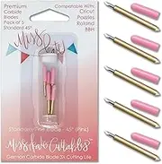 Premium Carbide Replacement Cutting Blades - 5 Pack - Standard/Fine 45° - Premium German - Micro-Sharp Razor Edge Technology by Miss Kate Cuttables Works with Cricut Pazzles Bridge Roland