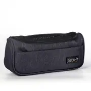 Student zipper pencil bag creative portable pencil case large capacity children canvas bag BLUE COLOR