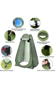 1-Person Camping Shower Tent Portable, Pop-Up Privacy, Changing Tent w/Carry Bag