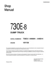 Komatsu 730E-8. Dump Truck Repair Shop Service Manual Workshop Book