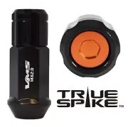 24 TRUE SPIKE 14X2.0 FORGED STEEL LUG NUTS ORANGE CAPPED FOR FORD EXPEDITION