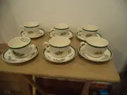 Spode Christmas Tree 6-CUPS and 6-SAUCERS Set Made in England
