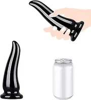 Plug Butt Plug Dildo, Plug Silicone Giant Dildo 4 Sizes for Anus Expansion G-Spot Stimulation, Masturbator Sex Toy for Women Men Couples Extreme Sex Toys (Black, M)