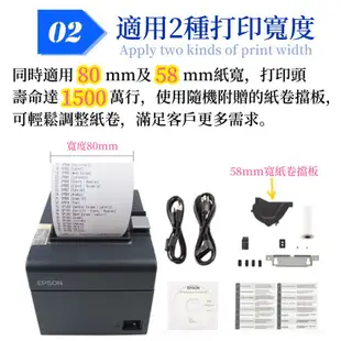 🔥台灣現貨🔥 最新款 EPSON TM-T82III(取代TM-T82II) 電子發票機 熱感式收據印表機 出單機