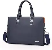 [HAMKVBPR] Mens Briefcase Men's Briefcase Handbag Cross Section Horizontal Shoulder Bag Official Casual Leather Bag Messenger Bag for Work Business