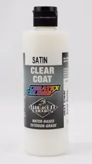 Createx Colors 5621 Clear Coat Satin 8oz water-based top coat for hobby & models