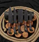 CUSTOM HANDMADE HAND FORGED STAINLESS STEEL KITCHEN CHEF KNIFE SET ROLL BAG