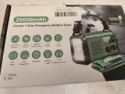 Am/Fm/wb Weather Emergency Radio. Solar/Hand Crank/Usb/Flashlight/ 20,000mAh Bat