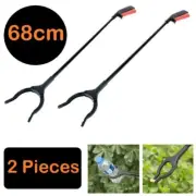 2 x Grab Stick Pick Up Reacher Hand Grabber Trash Picker Claw Long Reach Elderly
