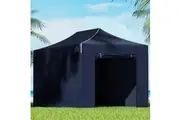 Instahut Gazebo 3x4.5 Pop Up Marquee Folding Tent Wedding Gazebos Camping Outdoor Shade Canopy Navy