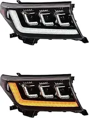 Car Accessory Compatible For Toyota Land Cruiser FJ200 2008-2015 Headlights DRL Full Fog Lights LC200 Day Run Light Head Lamp