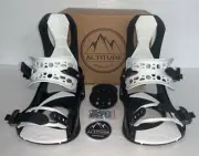 MEN'S ALTITUDE RIDER 4X4 BURTON 3D EST SNOWBOARD BINDINGS BLACK/WHITE S/M 6-8.5