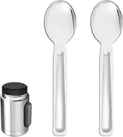 Pack of 2 Replacement Spoons Compatible with Stanley 18 oz Food Jars, BPA-Free Stainless Steel Spoon Set, Thermal Mug Spoon for Stanley Classic Legendary Vacuum Insulated Food Jars, 18 oz
