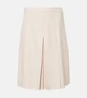[Valentino] Valentino Virgin wool midi skirt AU 4 beige