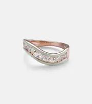 [Kamyen] Kamyen 18kt white gold and enamel ring with diamonds N silver