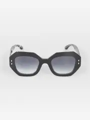 Black Logo Gradient Square Sunglasses