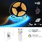 Off Car/Boat 12V Battery 1~40M Waterproof Music Sync 5050 RGB LED Strip Light