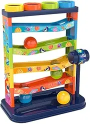 Child ll Ramp Toys - ll Running for Toddlers with 4 Mini ll and Hammer, Ramp Racer Toy for Children Gifts for 3 4 Years Old