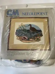 Needlepoint Kit Columbia Minerva Shorebird Long stitch Picture 14 X 18 in # 2077