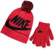 Kids' Nike Swoosh Pom Beanie Hat and Gloves Set